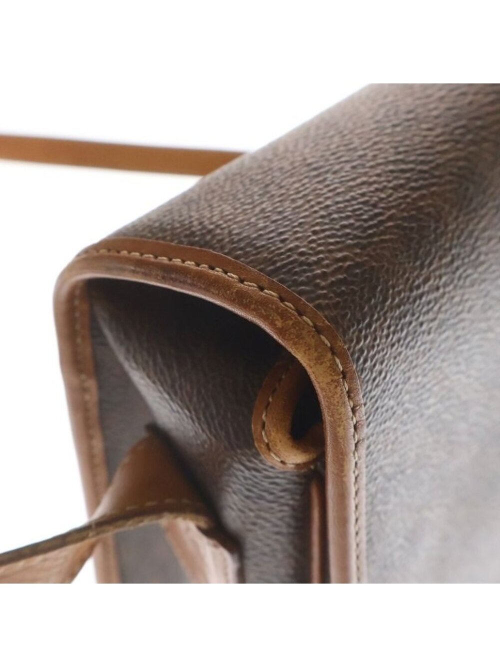 Celine Macadam Shoulder Bag Brown Leather - Picture 6 of 6